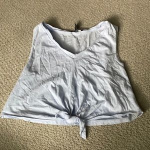 women’s light blue forever 21 tank top